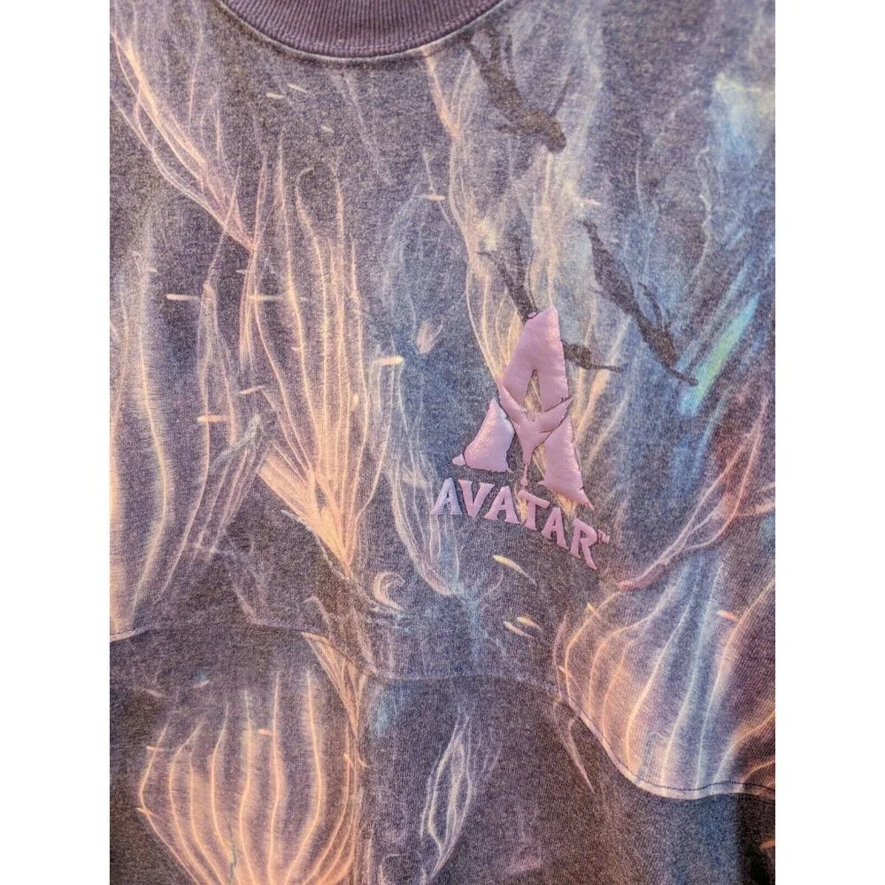 Spirit Jersey Adult Small Disney Avatar Jelly Fish All Over Print Oversize Faded - Picture 2 of 8